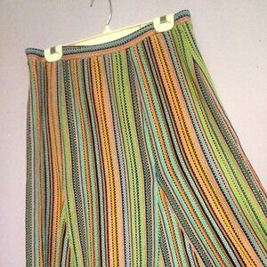 Colorful crochet knit skirt